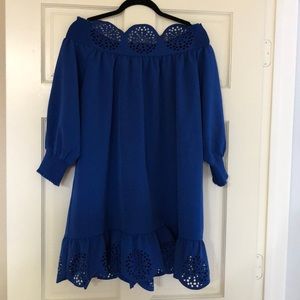 Royal blue Off shoulder